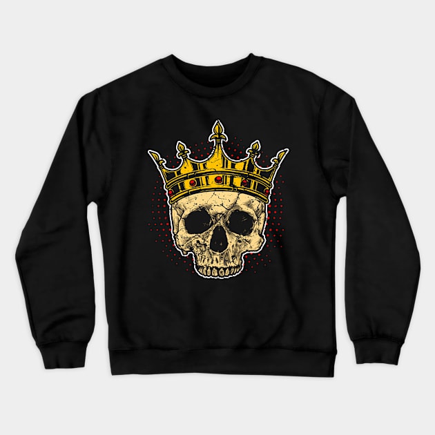 Crown King Queen Skull Crewneck Sweatshirt by Mila46